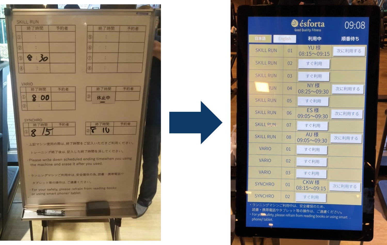 フィットネスマシンの順番待ちを管理するタッチサイネージを導入 株式会社カテナスのプレスリリース フィットネスマシンの順番待ちを管理するタッチサイネージを導入 株式会社カテナスのプレスリリース