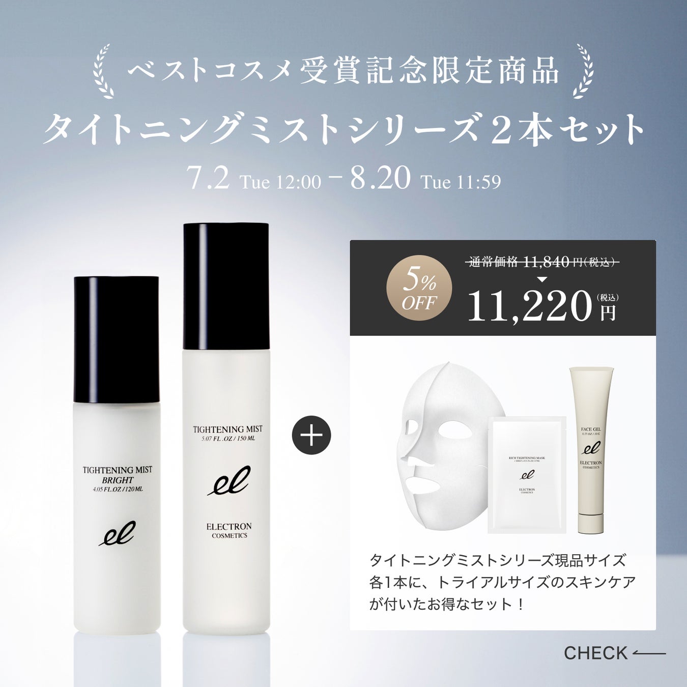 ベストコスメ受賞記念限定商品 タイトニングミストシリーズ2本セット