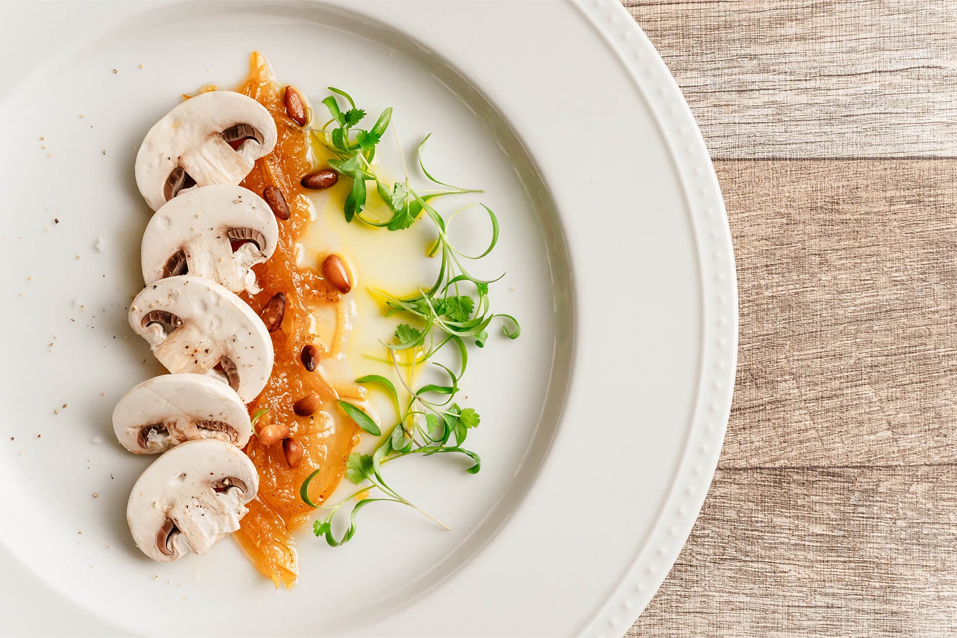 マッシュルームと河内晩柑のサラダ