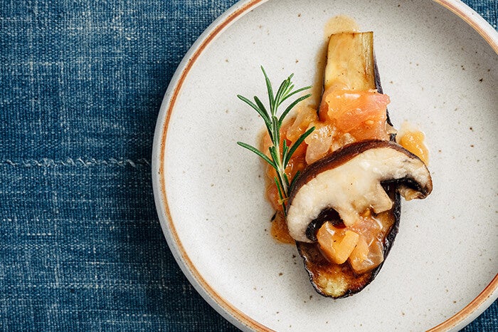 マッシュルームと茄子のサボロ