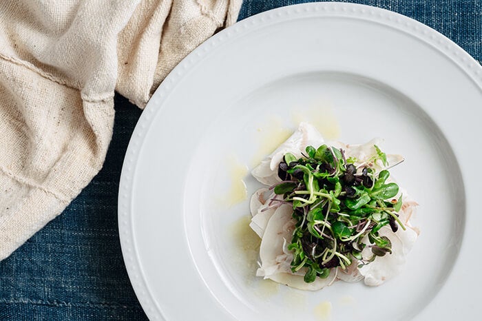 江戸前ハーブとマッシュルーム 新姫胡椒のビネグレット