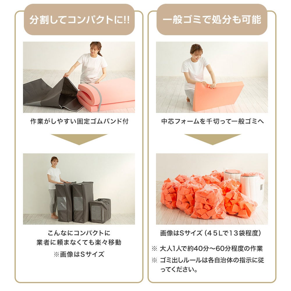 引越し時や処分・廃棄時に便利