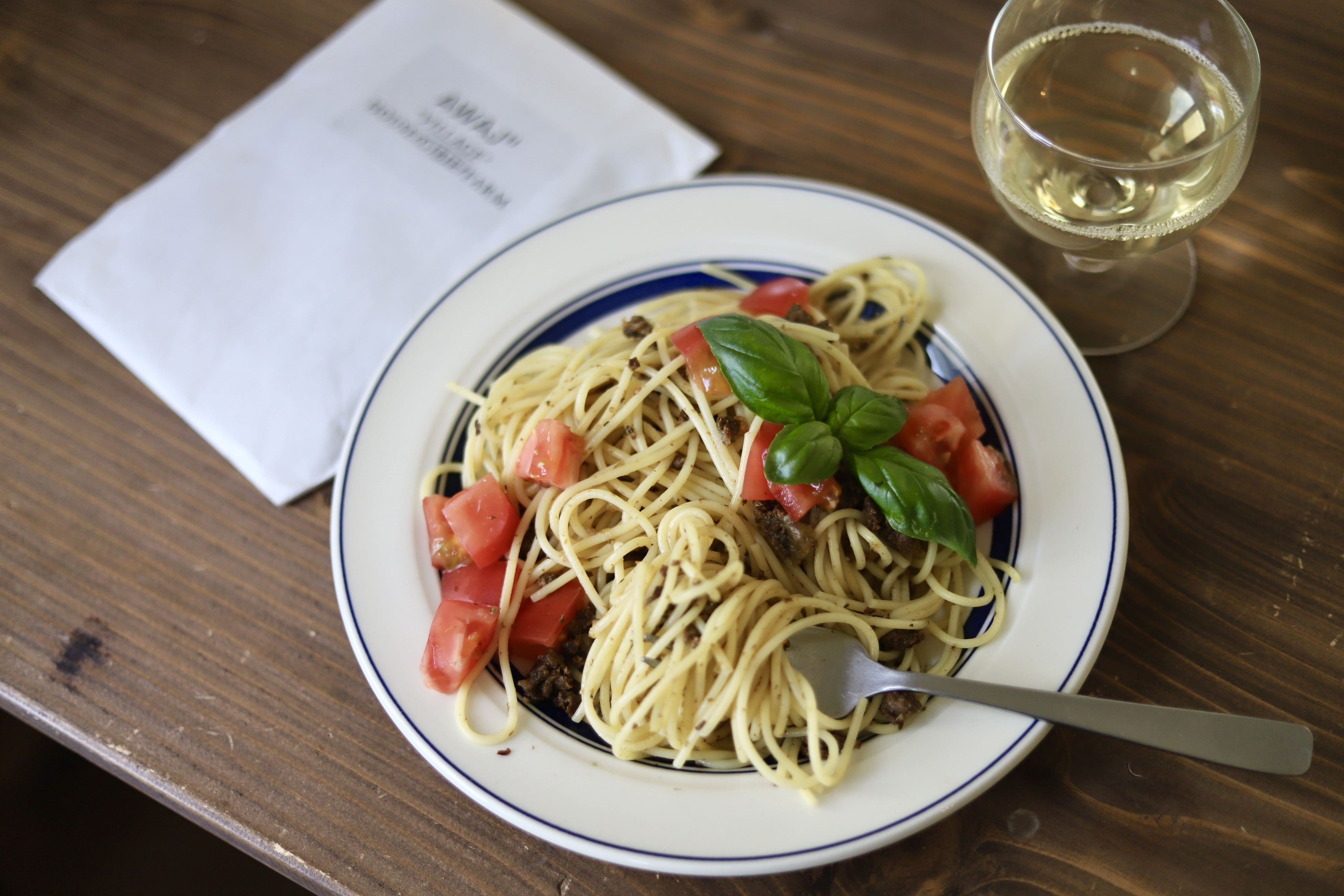 さっぱり！夏のラグーパスタ