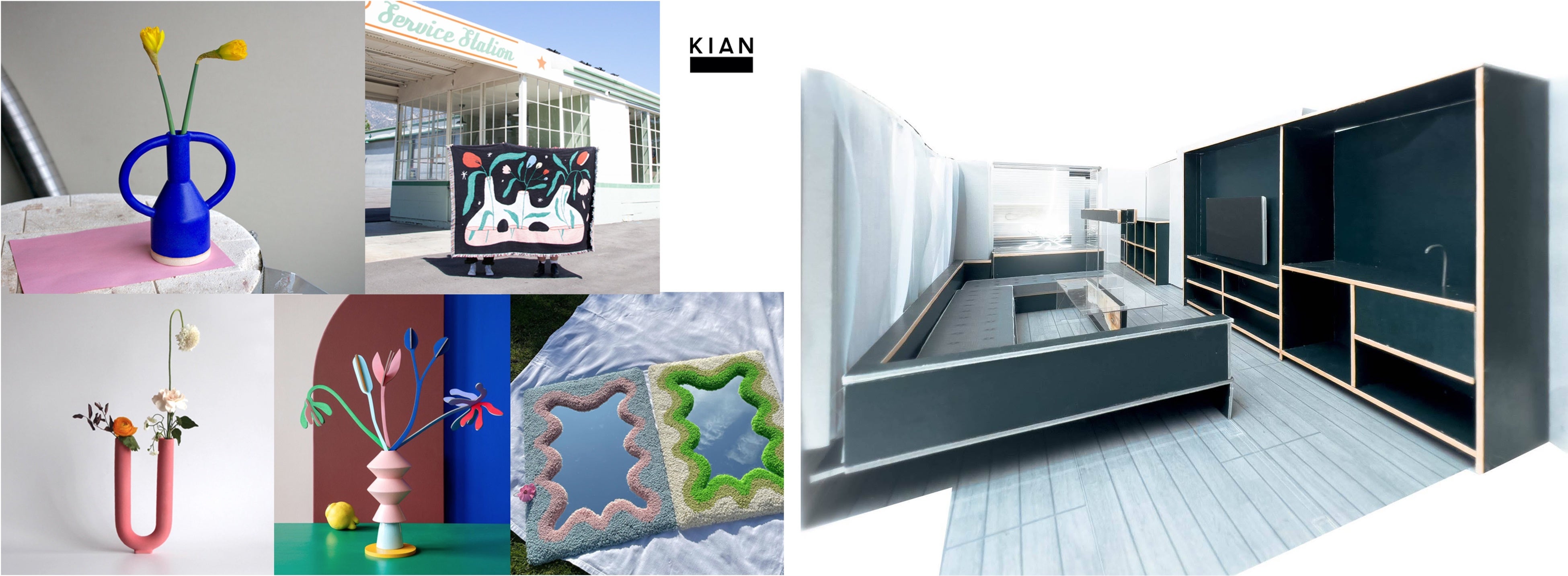 左：スタイリングルーム アイテムイメージ　右：スイートルームイメージ