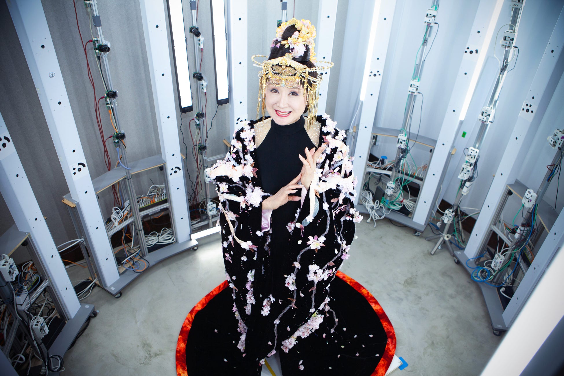 モーションデータ撮影時の小林幸子さん