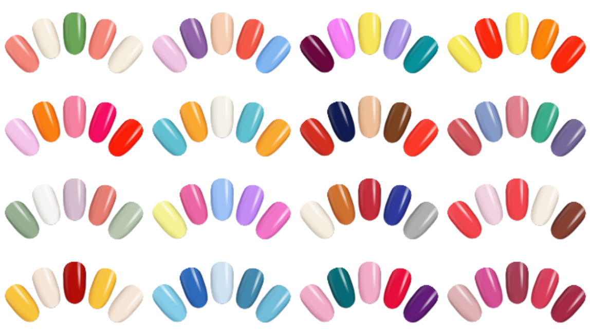 搭載されているネイルカラーの一部