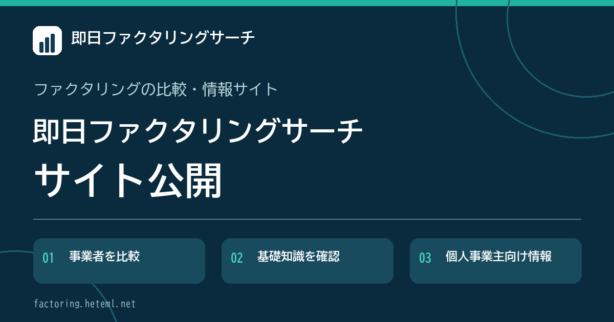 株式会社KingdomEntertainment、ファクタリング比較・情報サイト「即日ファクタリングサーチ」を本日公開