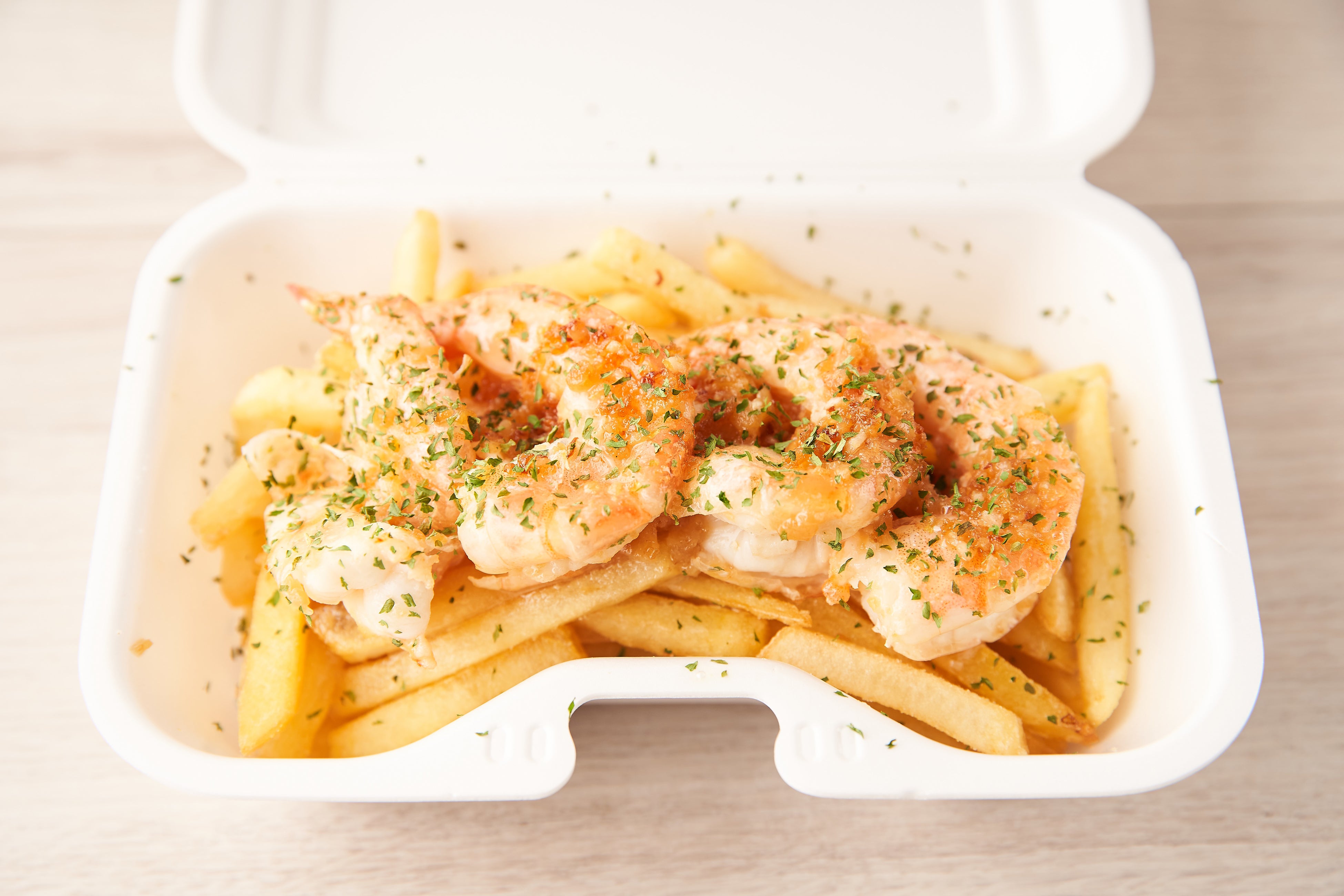 「ガーリックシュリンプボート」　660円