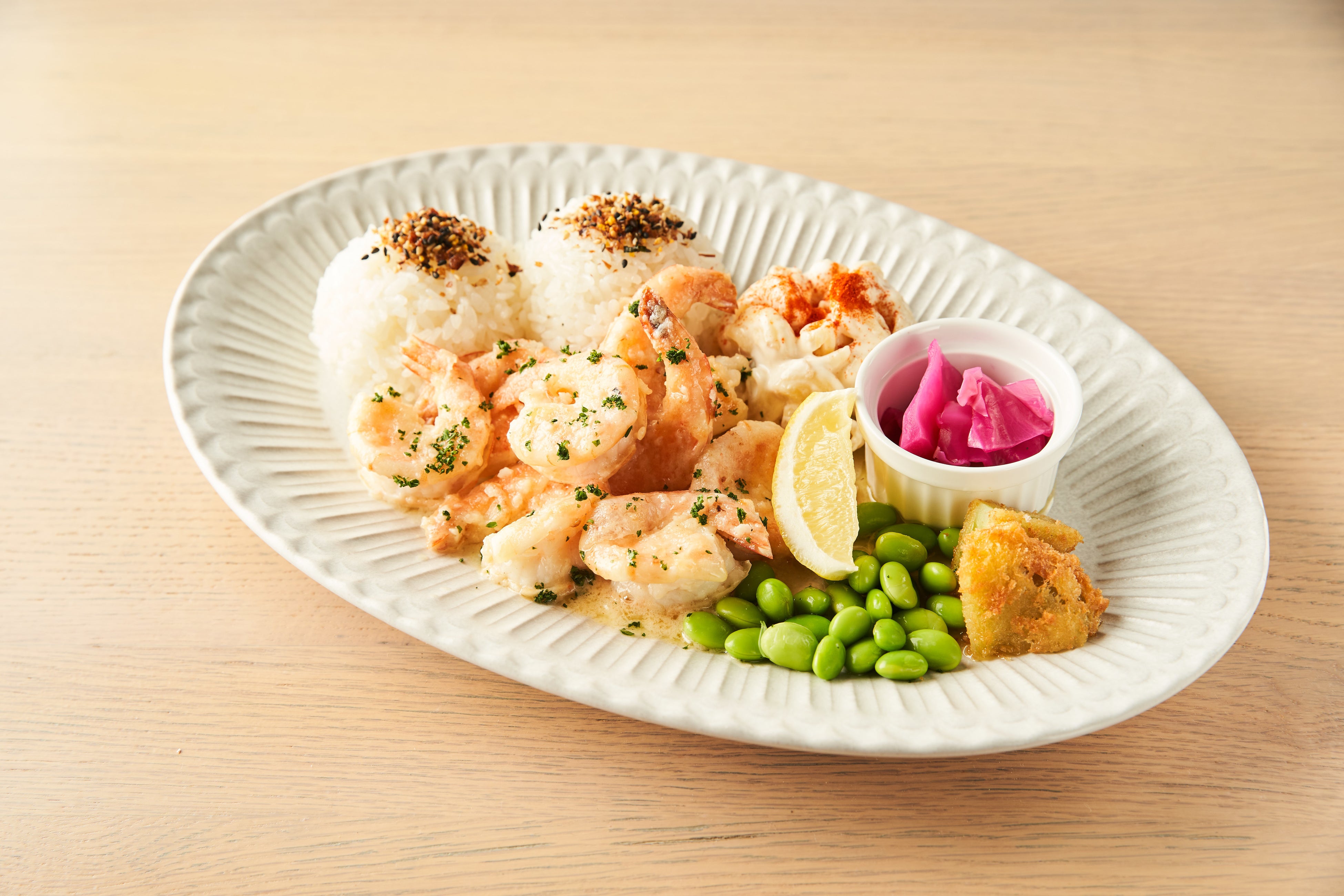 レモンバターシュリンプ プレートランチ