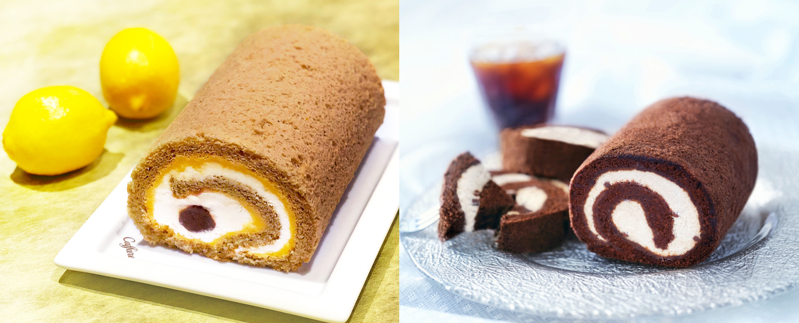 リモーネアールグレイ&ジャンドゥーヤロールケーキ(2本セット)