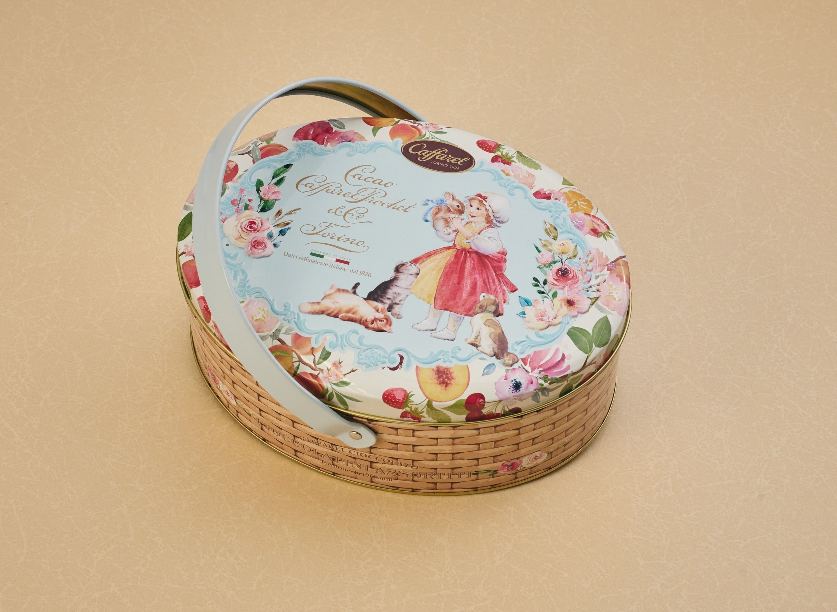 メッセージギフト オーバルバスケット缶