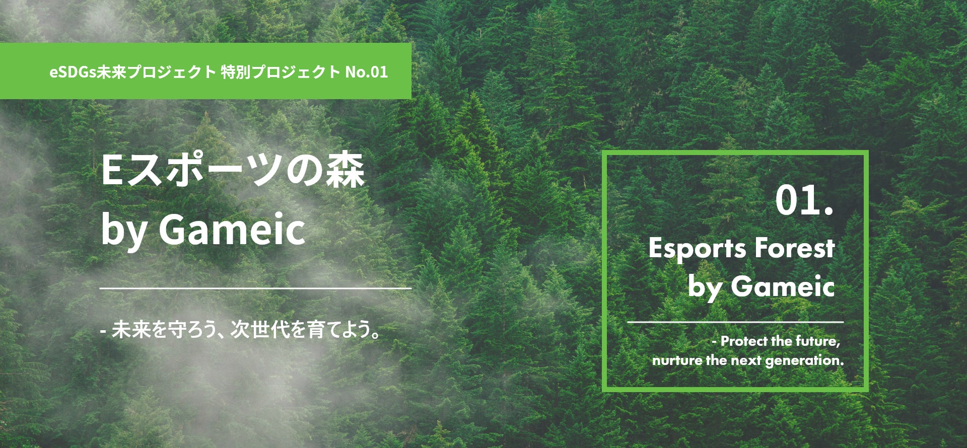 「Eスポーツの森 by Gameic」が始動！若者と共に環境保護を目指すプロジェクトが話題に。CO2削減証明書の発行やカーボン・オフセットによるCO2削減を目指す。全日本青少年eスポーツ協会が主導するSDGs未来プロジェクト。