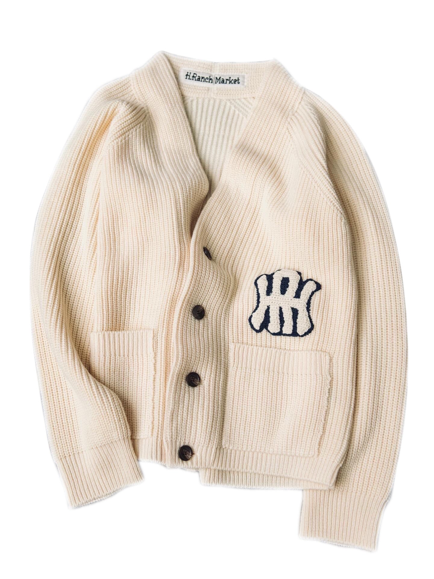 HOLLYWOOD RANCH MARKET】「HR」ワッペンをあしらった新作ニット