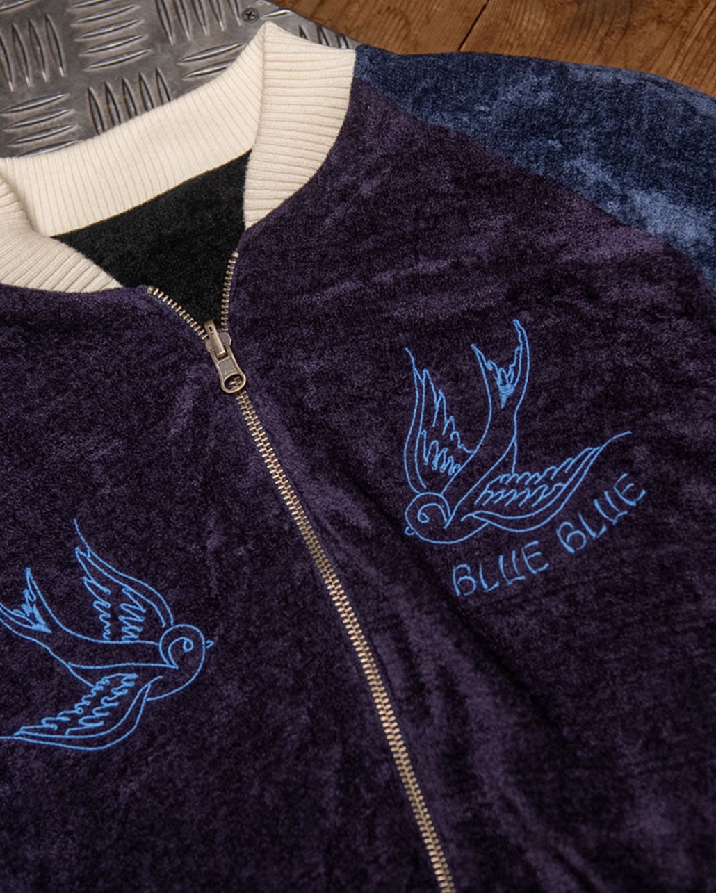 BLUE BLUE スカジャン 刺繍入り 2 BLUE BLUE スカジャン 刺繍入り 2 BLUE BLUE スカジャン 刺繍入り 2