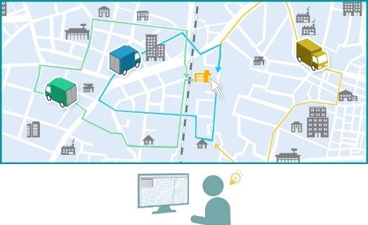 詳細な位置情報とAIを組み合わせ、 最適な自動配車を実現。