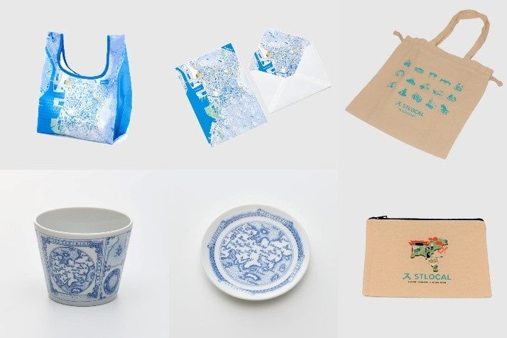 ▲長崎の地図や観光エリアをデザインしたマップデザイン商品