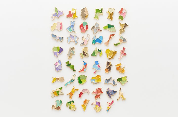 47都道府県の形を彩り豊かにデザインしたピンバッジ新商品「街まち 47都道府県の形を彩り豊かにデザインしたピンバッジ新商品「街まち