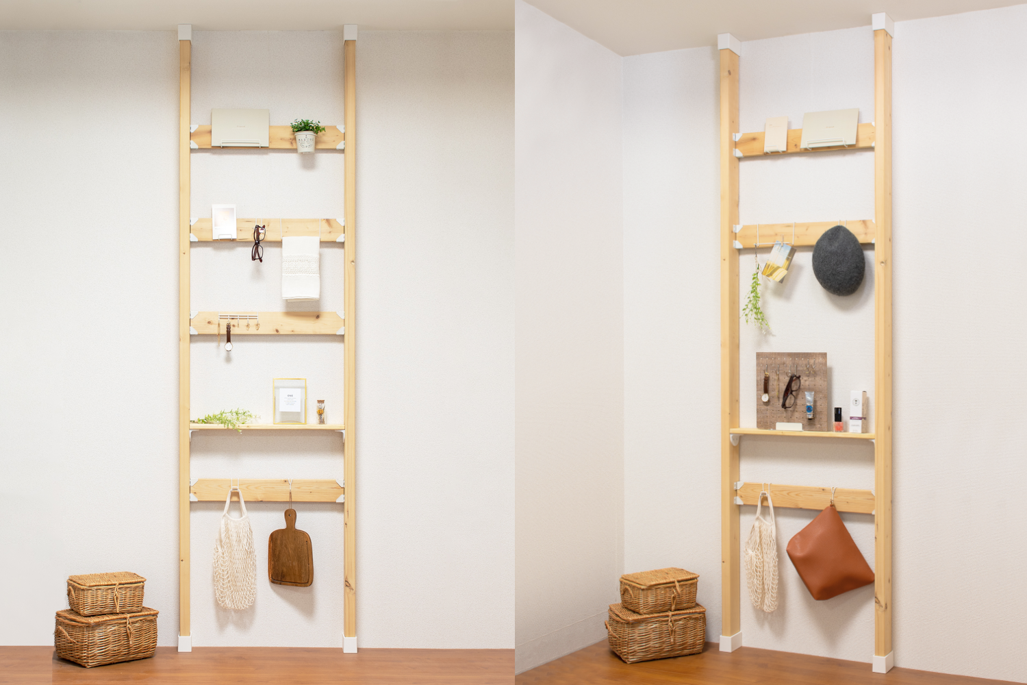 DIY ウォールフック 板に差し込むだけ！自由自在に壁面ディスプレイができる「ディア