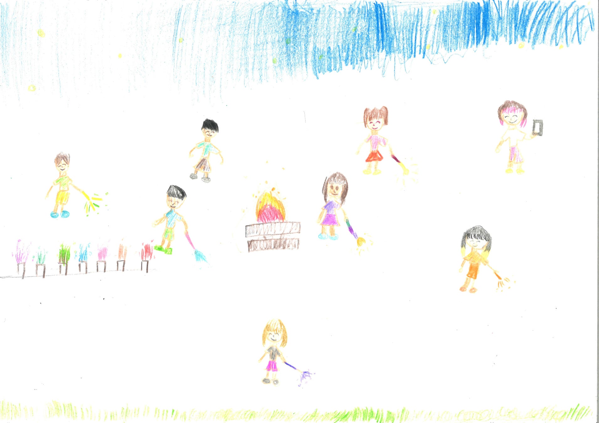 「たのしいキャンプファイヤー」 大阪府、9 歳