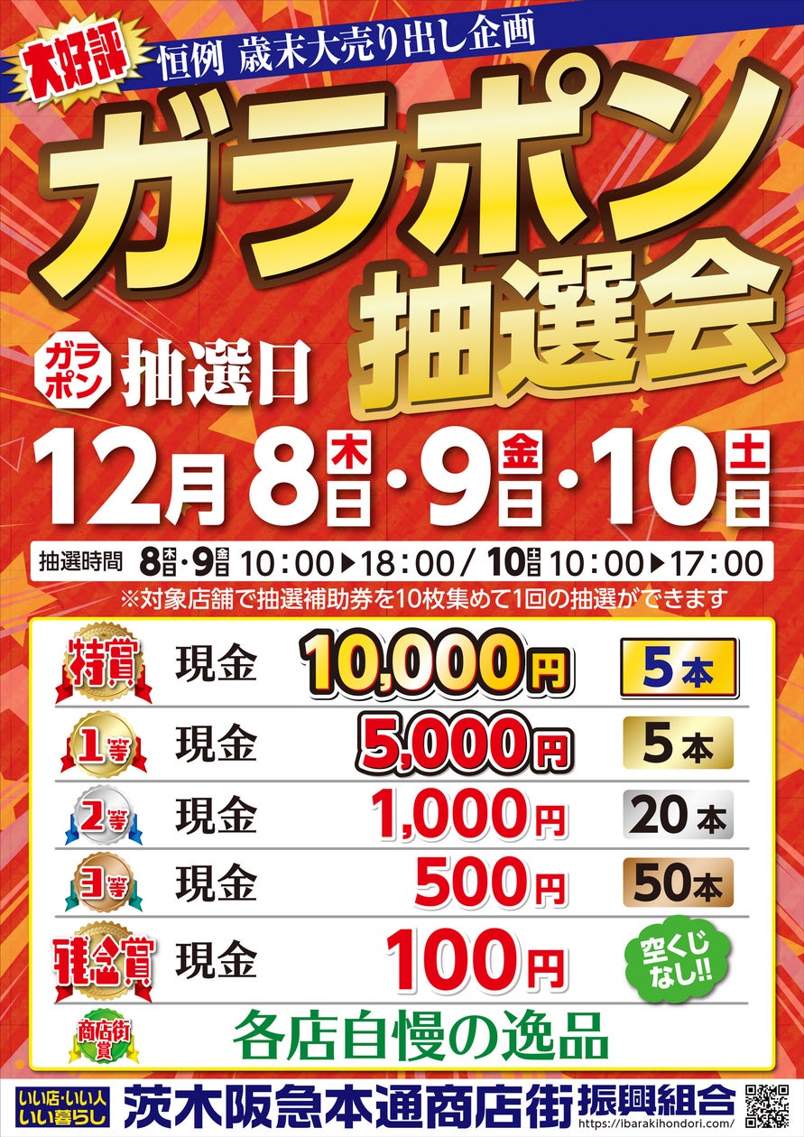 茨木阪急本通商店街の恒例の抽選会が復活 | 大阪府のプレスリリース