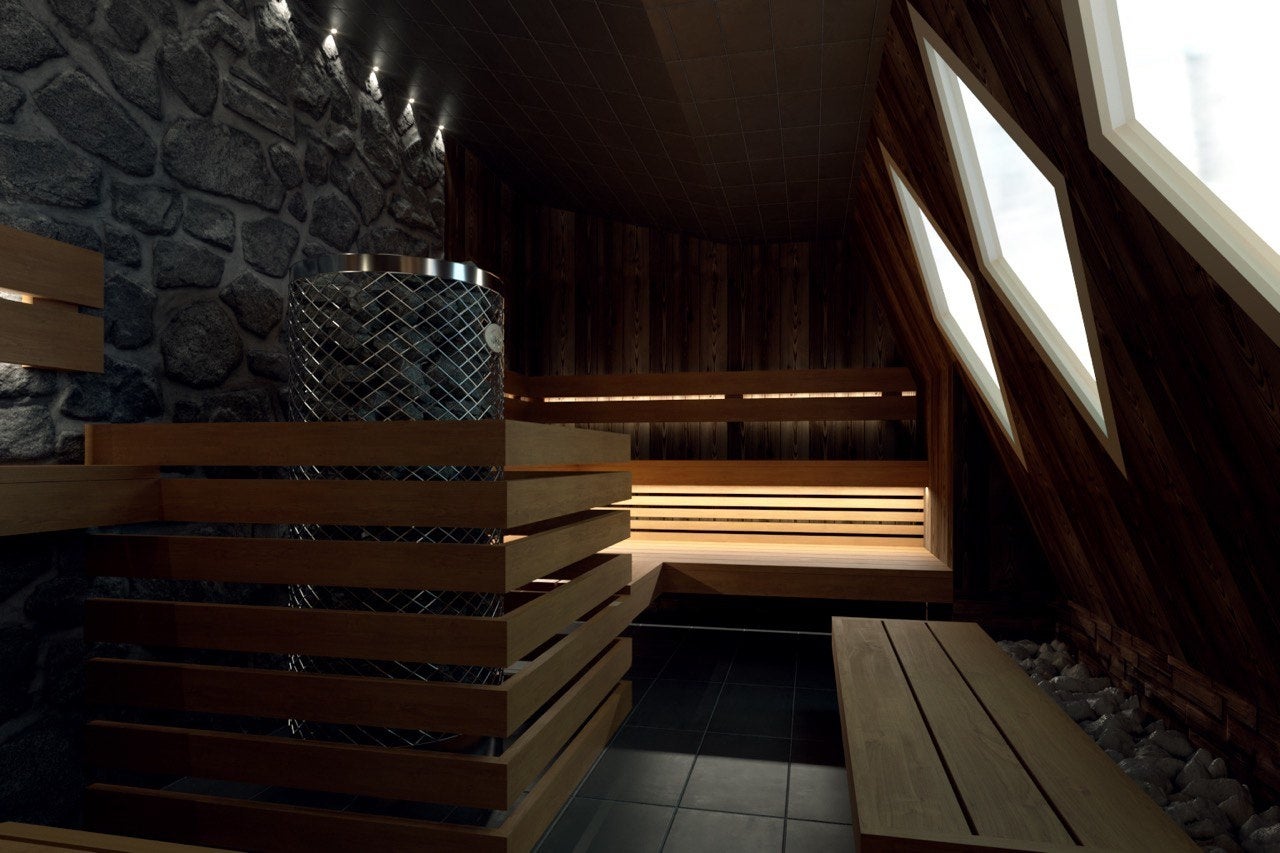 サウナ室内には立ちベンチや、腰掛けベンチを新設  