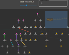 図2：検索機能や分子・遺伝子間の繋がりの強さによるフィルタリング機能を追加