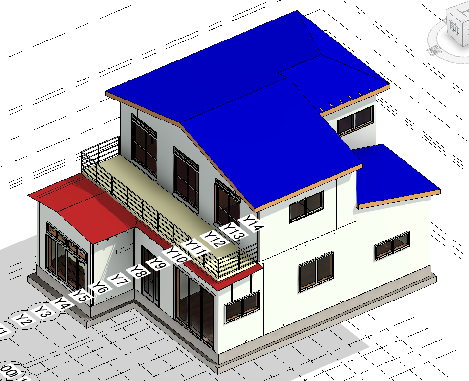 調査対象住宅のBIM3Dモデル