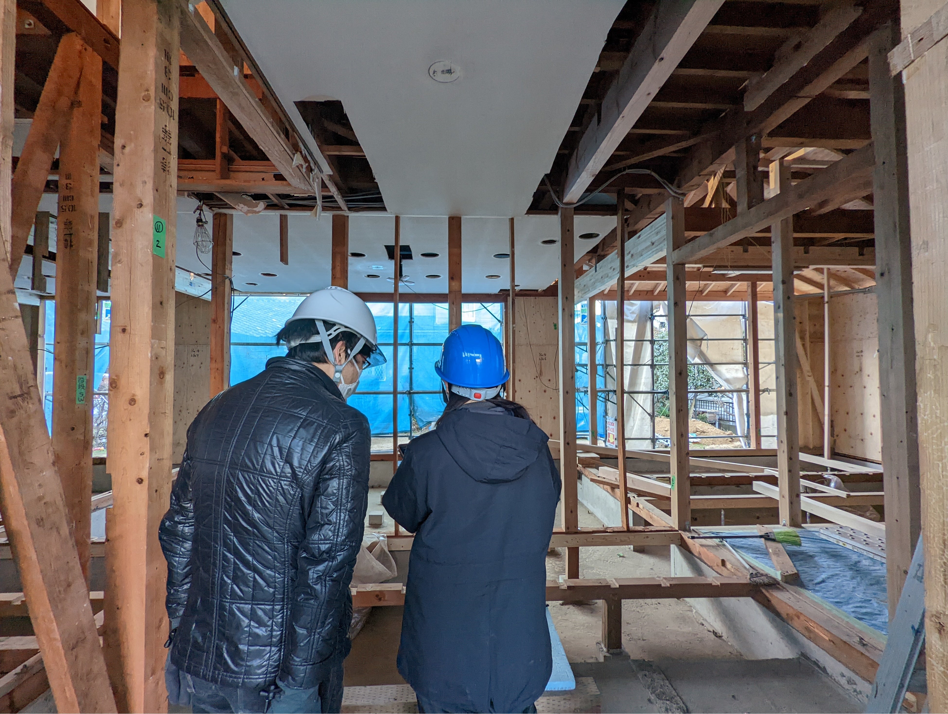 施工現場の調査風景