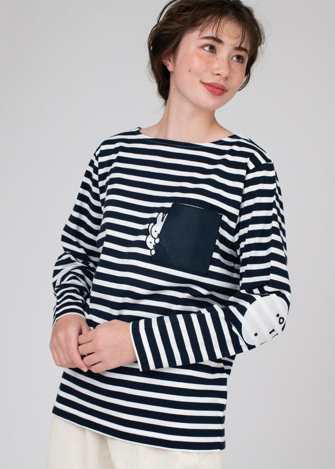 グラニフ　ミッフィー　シャツ　ネイビー Design Tshirts Store graniph（デザイン ティーシャツ ストア
