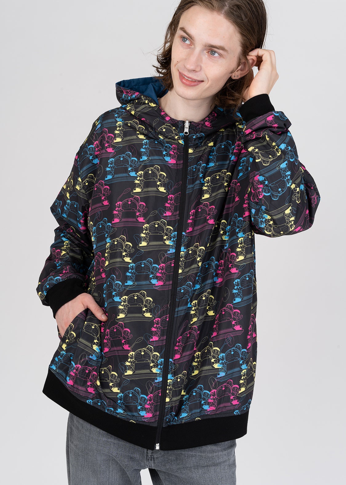 ブルゾン　ひみつ道具「タイムマシン」パターン柄 ©Fujiko-Pro