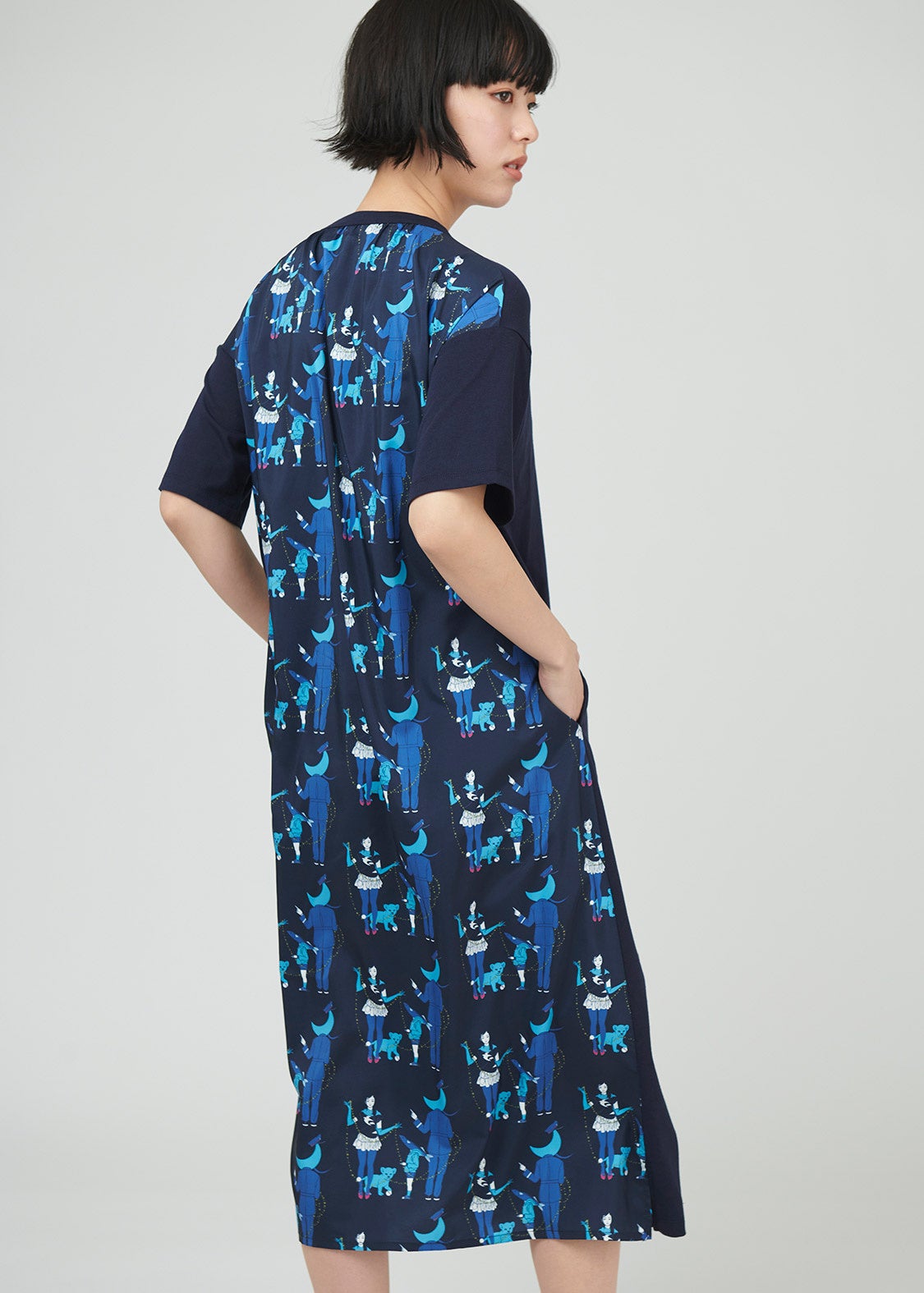 ブルートレイン(中村佑介)｜ミックスファブリックワンピース