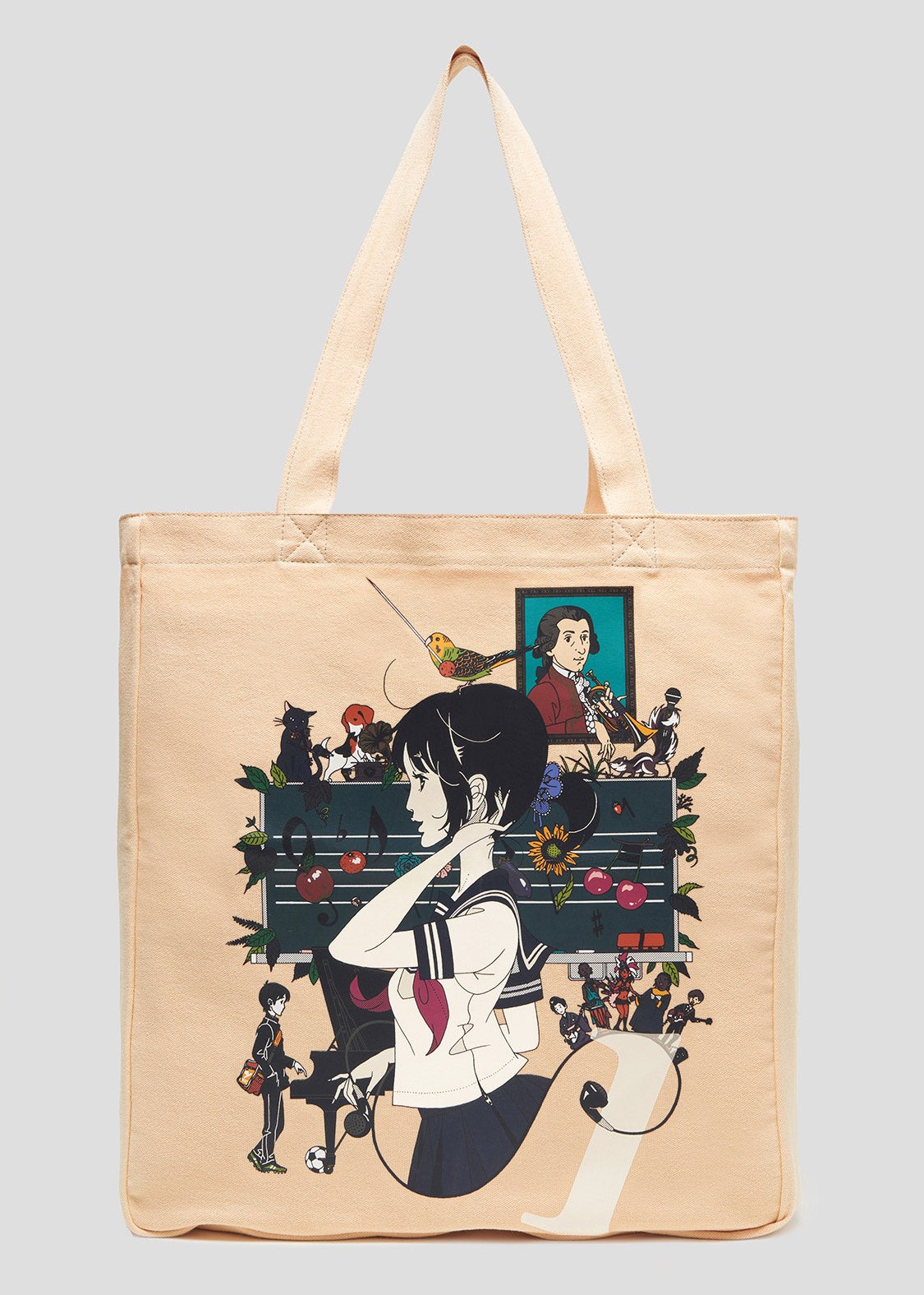 音楽の教科書(中村佑介)｜スクエアトートバッグ