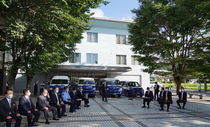 令和4年8月22日　茅野市役所前で出発式を実施