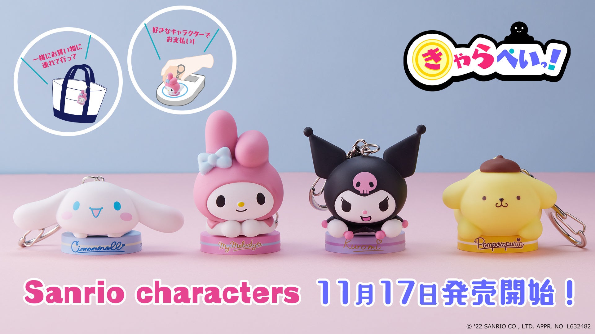 コンビニなどで支払いに使えるキーホルダータイプのキャッシュレスフィギュア きゃらぺいっ サンリオ キャラクターズ が本日11月17日 木 より販売開始 株式会社cyberzのプレスリリース コンビニなどで支払いに使えるキーホルダータイプのキャッシュレスフィギュア きゃらぺいっ サンリオ キャラクターズ が本日11月17日 木 より販売開始 株式会社cyberzのプレスリリース