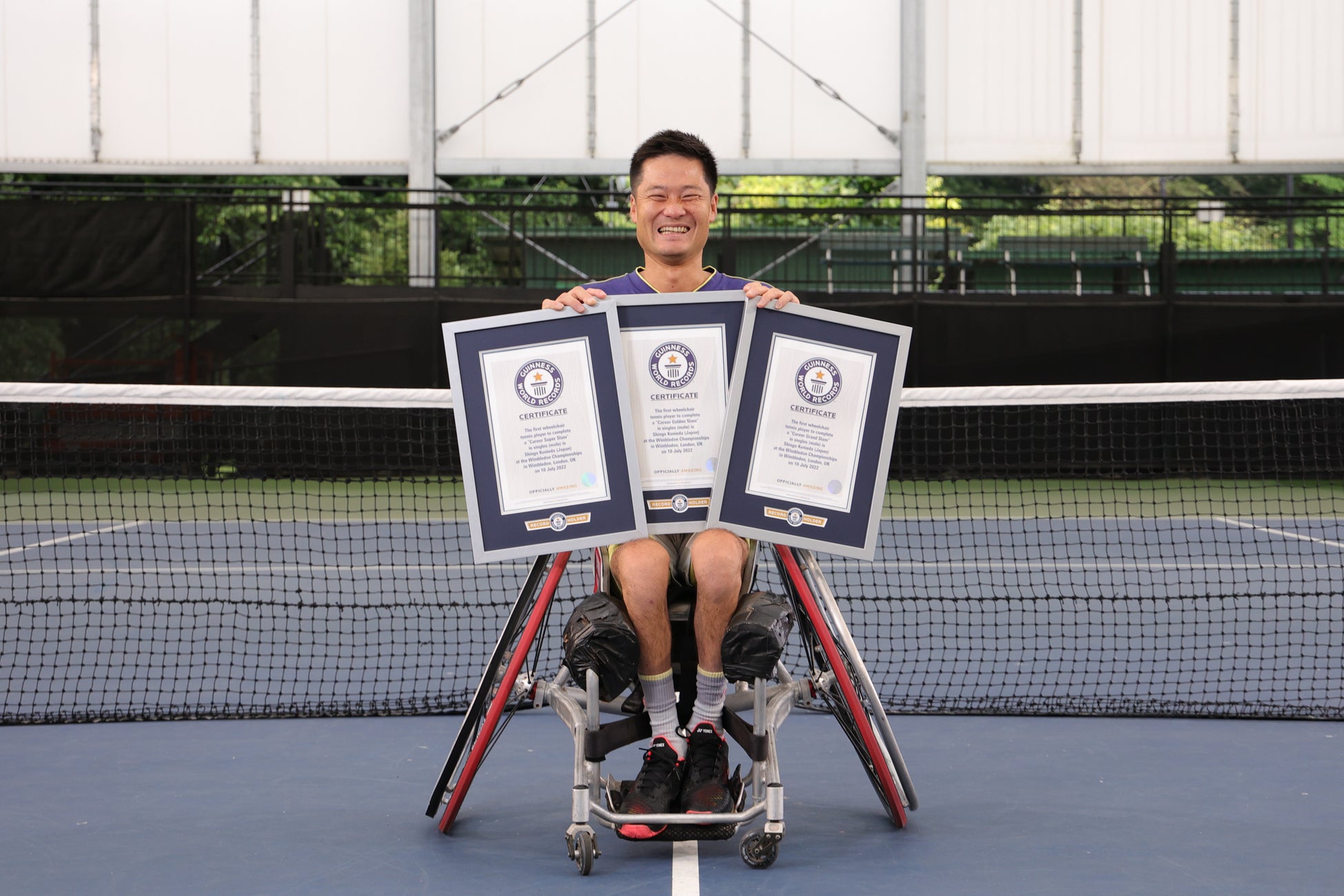 国枝慎吾選手 新たに3つのギネス世界記録に認定 (C)Guinnessworldrecords Ltd.