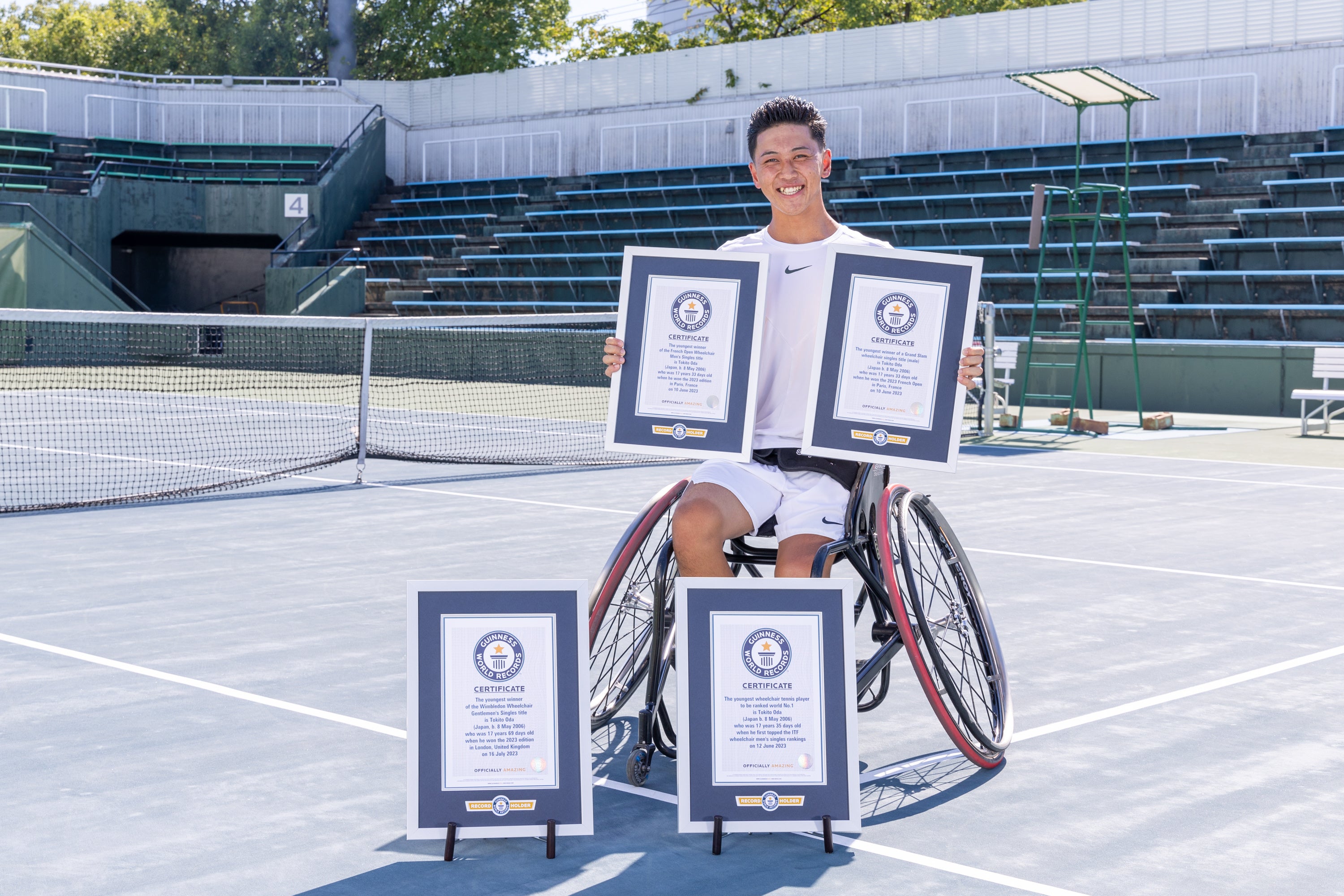 車いすテニス小田凱人選手が、4つの最年少記録でギネス世界記録
