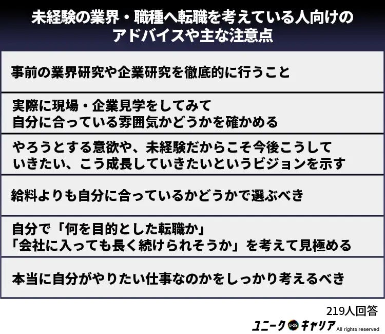 未経験転職の経験者が教えるアドバイス・注意点