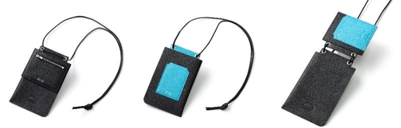 内側カード段一部とポーチ背面側を同色で配色するパターン　¥39,600（税込）