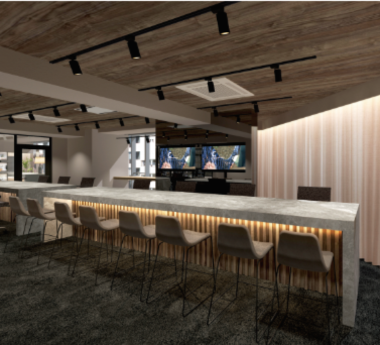 おしゃれなバーカウンターで最新の収益改善手法をご紹介