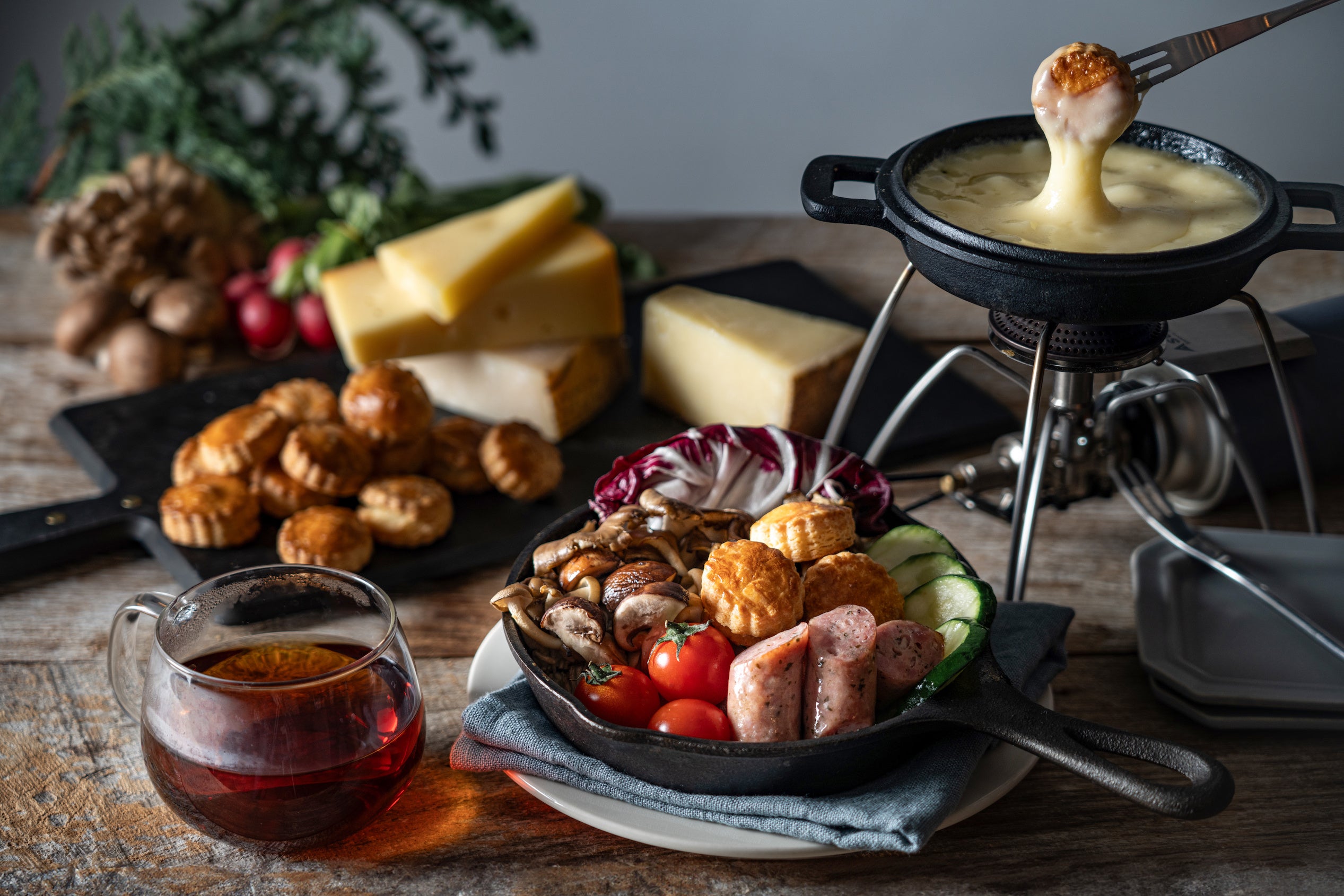 スコーン＆チーズ・フォンデュ