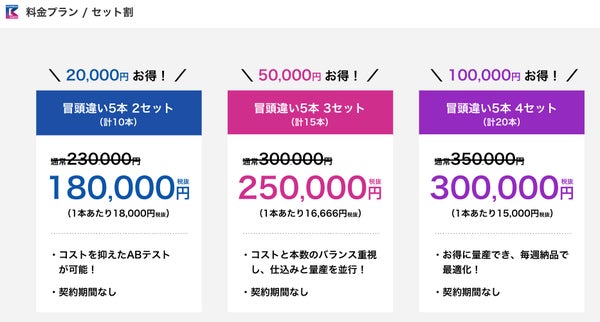 バズクリ サービスプラン概要