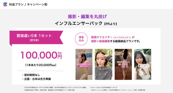冒頭違い5本 1セット 広告目的: 獲得最適化(計5本)