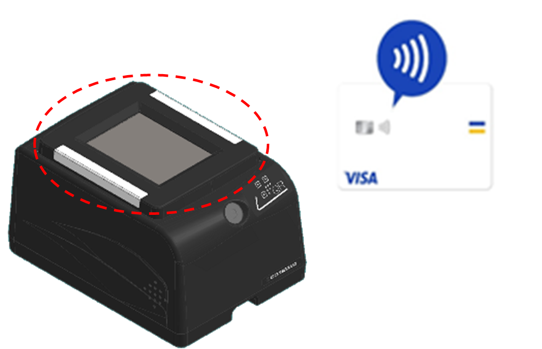 Visaのタッチ決済読取部