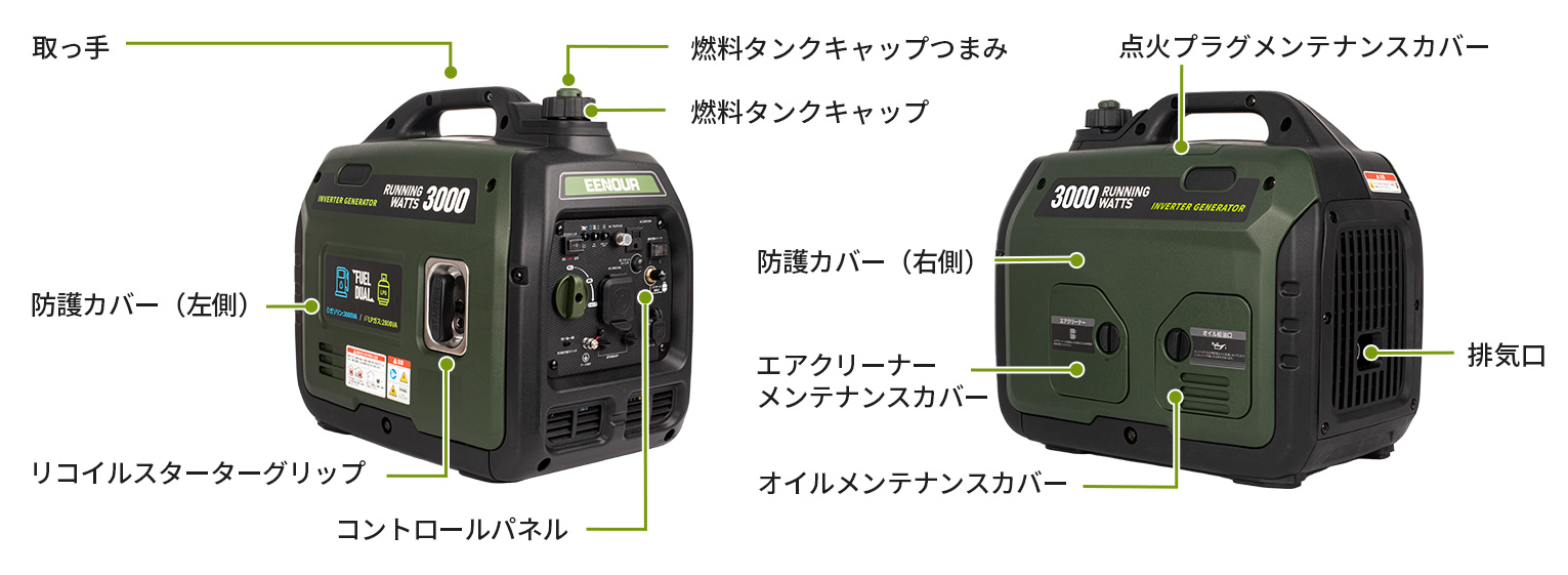 EENOURインバーター発電機DK3000iSDF