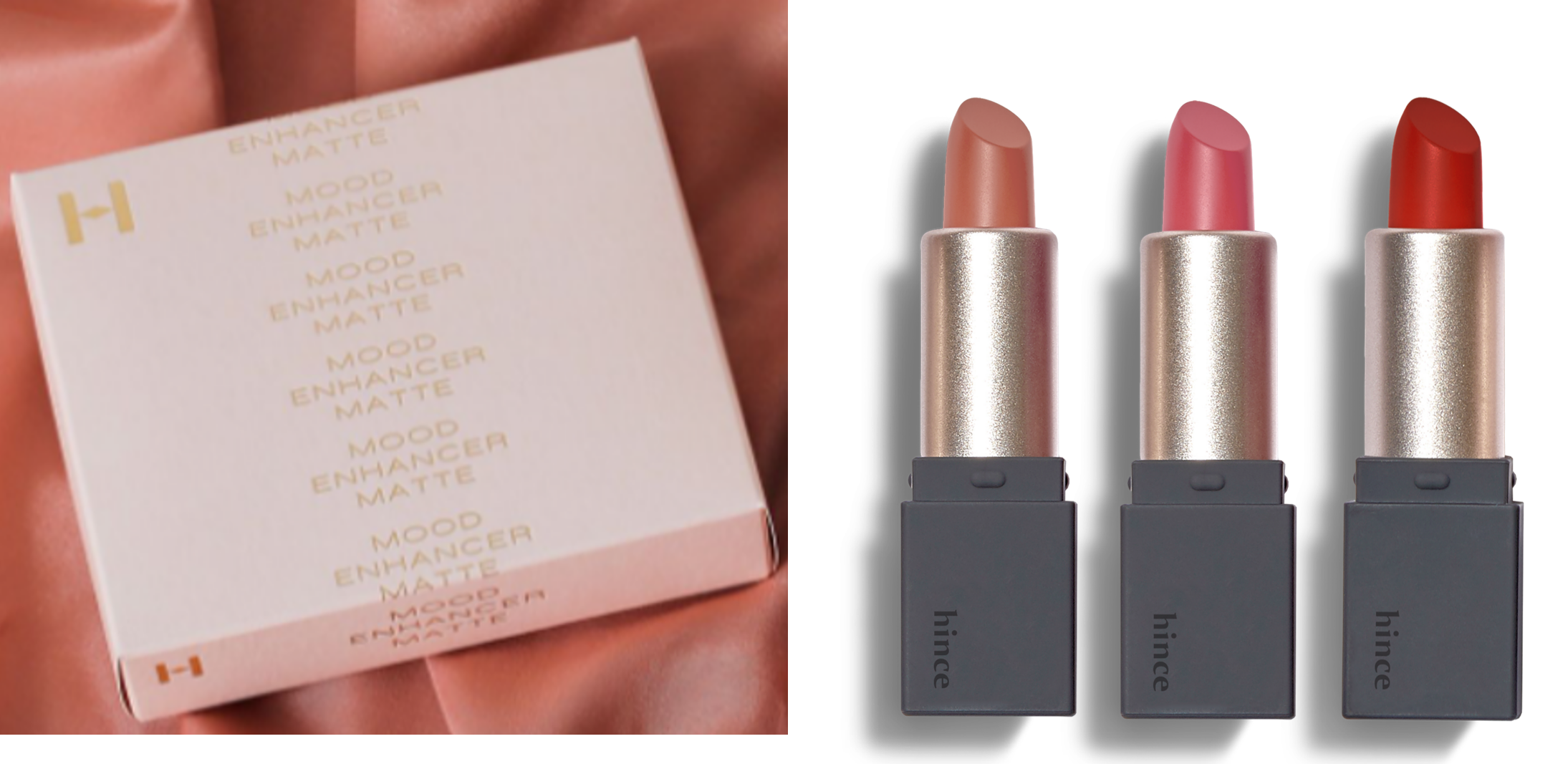 ムードインハンサーマットミニコレクション （左から、ムードインハンサーマット M002タイムレス、 M004ソフトデマンド、M006アバウパッション）