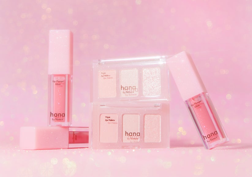 ファミリーマート限定メイクアップブランド「hana by hince」ピンク色 ファミリーマート限定メイクアップブランド「hana by hince」ピンク色