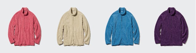 メンズフリースジップアップジャケット 新色4色