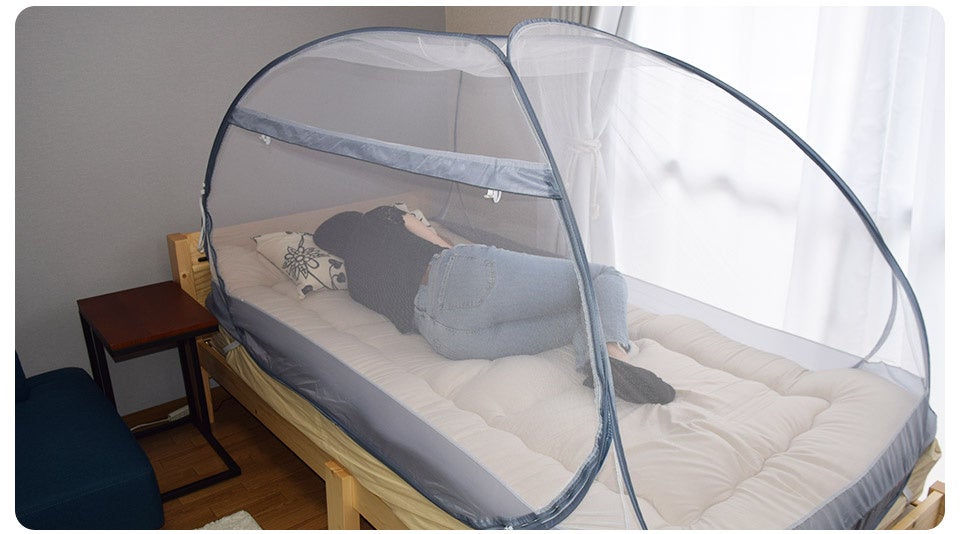 ワンタッチ蚊帳』広げるだけで安心した睡眠を確保！日本の夏の