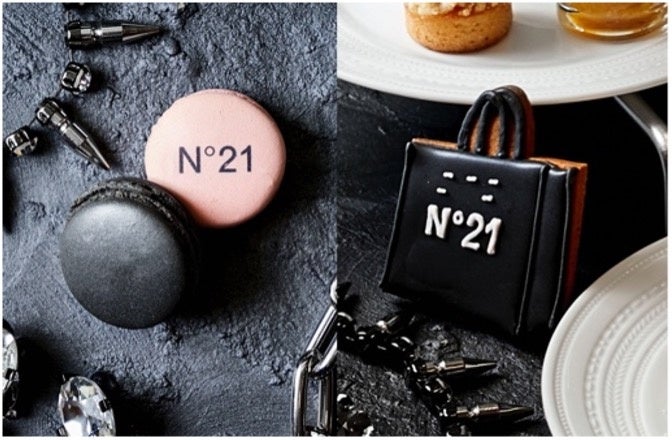 お土産ロゴ入りマカロン　N21バッグ型クッキー