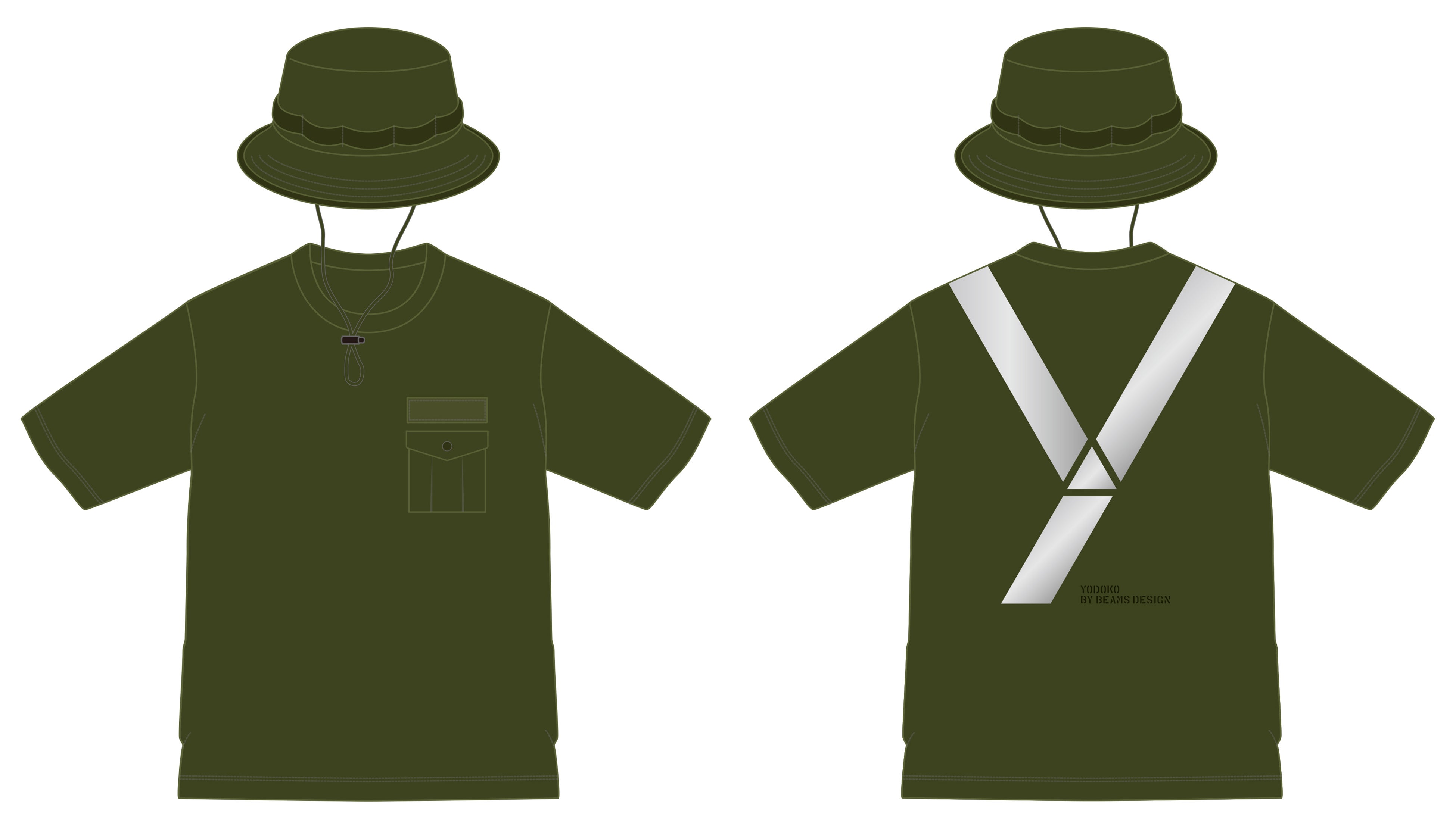 オリジナルＴシャツ＆ハット（カーキ） ※イメージ